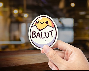 Filipino Balut Sticker – Celebrate Filipino Cuisine! Funny Filipino sticker, tagalog sticker,Filipino gift, Philippines sticker, pinoy