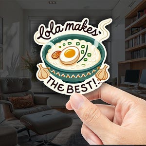 Filipino Arroz Caldo Sticker – Celebrate Filipino Cuisine! Funny Filipino sticker, tagalog sticker,Filipino gift, Philippines sticker, pinoy
