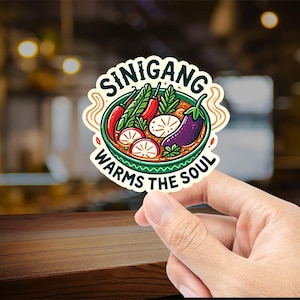 Filipino Sinigang Sticker – Celebrate Filipino Cuisine! Funny Filipino sticker, tagalog sticker,Filipino gift, Philippines sticker, pinoy