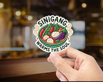 Filipino Sinigang Sticker – Celebrate Filipino Cuisine! Funny Filipino sticker, tagalog sticker,Filipino gift, Philippines sticker, pinoy