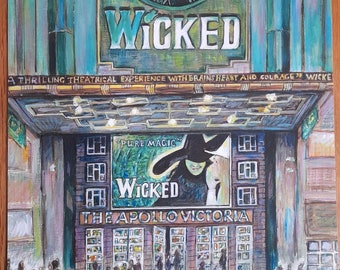 Impresión A3 que representa el musical Wicked