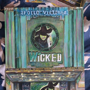 A6 Grußkarte mit Theater Frontage Motiv Wicked das Musical