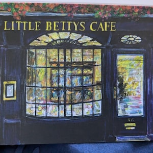 A6 Greetings card with shopfront window design