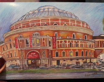 Biglietto d'auguri A6 con l'opera d'arte della Royal Albert Hall