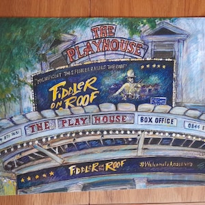 A4 unframed art print depicting the London Playhouse