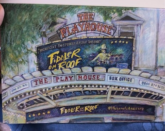 A6 Greetings card with London Playhouse artwork