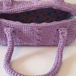 Tunisian Cable Barrel Bag Crochet Pattern 画像 5