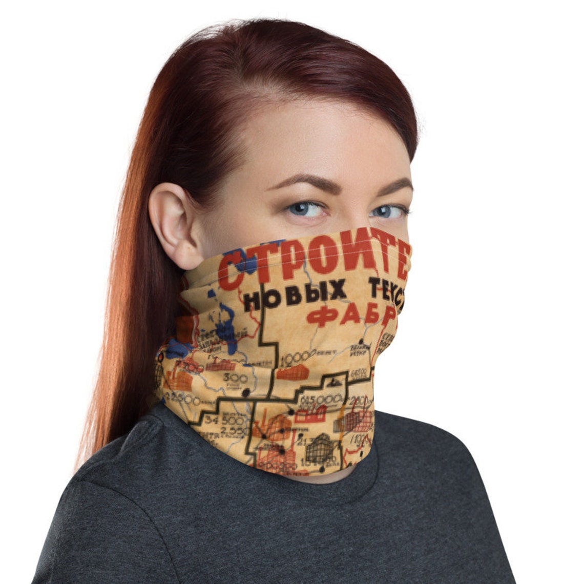 Construction Works Reusable Face Mask. Washable Neck Gaiter Etsy