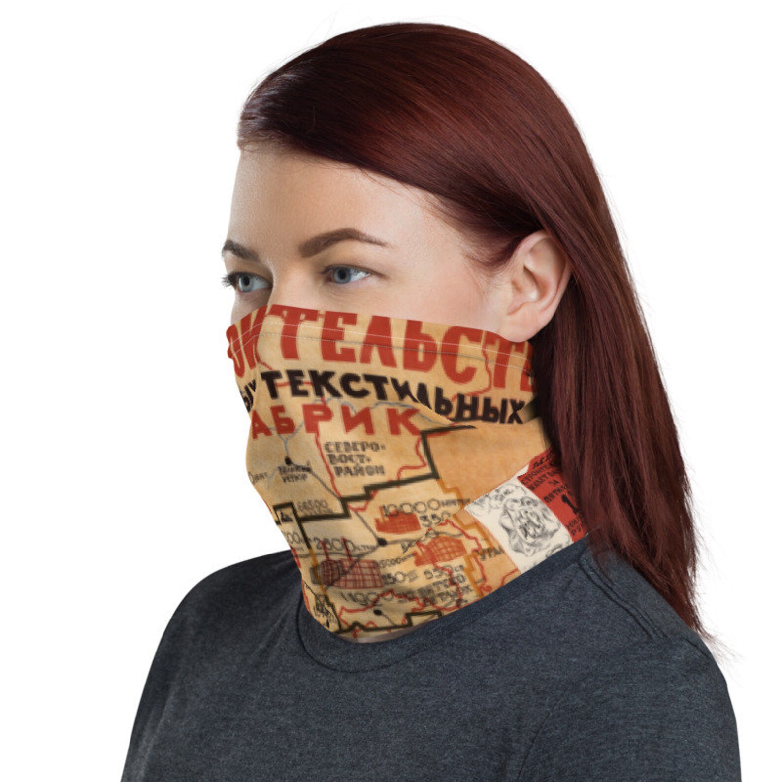 Construction Works Reusable Face Mask. Washable Neck Gaiter Etsy