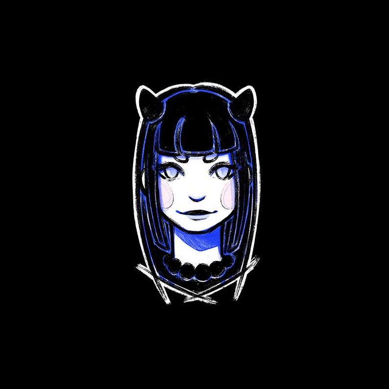 Demon Girl Vinyl Sticker