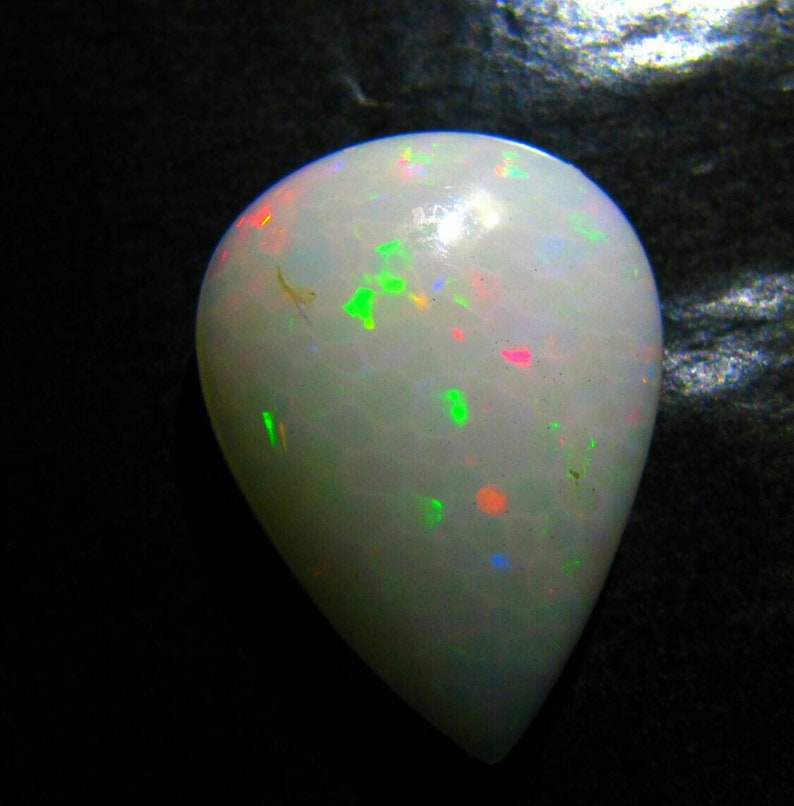21\u00d717\u00d77 natural Ethiopian opal gemstone 1 piece 11.40 crt pear shape cabochon loose stone welo opal multi fleshy fite opal free size opal