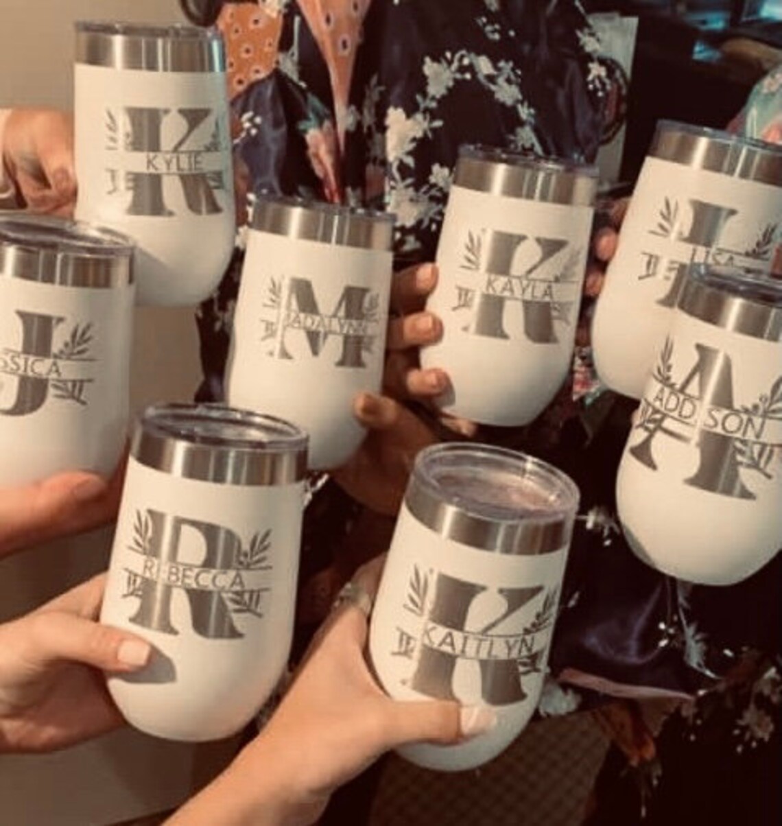 Laser Engraved Wine Tumblers Etsy