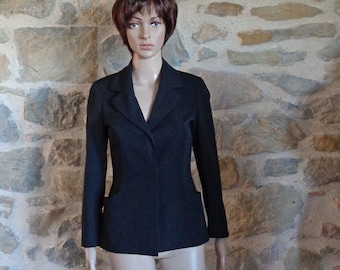 Agnes B Vintage Wool Jacket: French Designer, Size Small