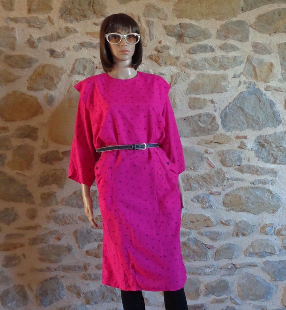 pink 80s dress