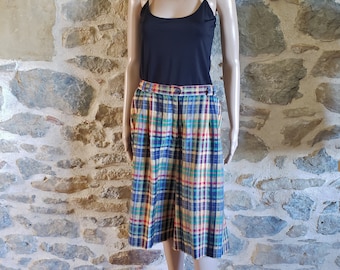 Culottes a cuadros, pantalones cortos largos de pierna ancha y cintura alta de Hammerschmidt, talla EU 44