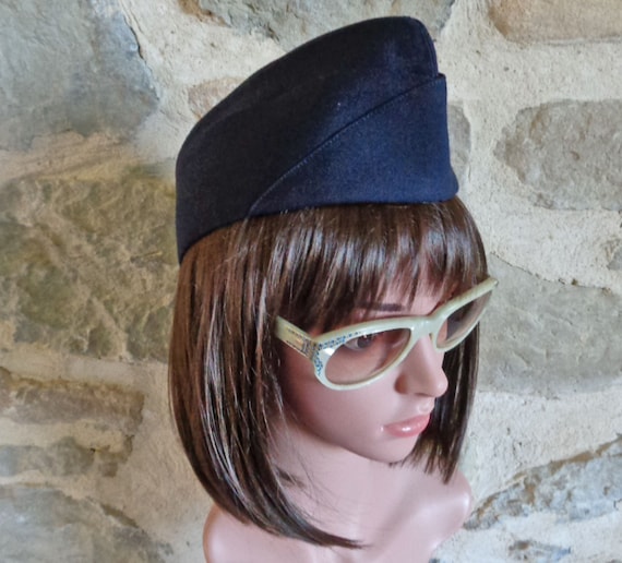 French military cap Navy Garrison cap by Bidermann Gem French military cap Navy Garrison cap by Bidermann Gem