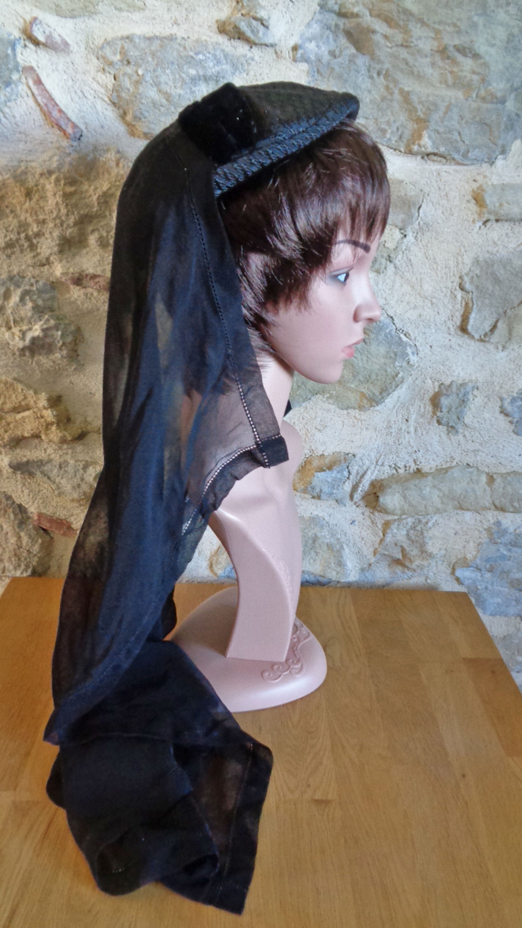 Mourning Hat Chic Hat With Veil - Etsy 