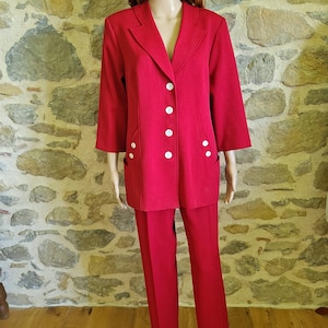 Karting bright red pants suit, size FR 42