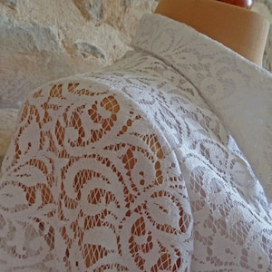 White lace blouse, 70s lined all lace button front blouse, size S small