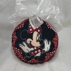 Minnie Mouse Quilted Christmas Ornament