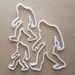 Bigfoot Sasquatch Shape Cookie Cutter Dough Biscuit Pastry Fondant Sharp Stencil Yeti Big Foot Animal Mythical Creature Legend Man