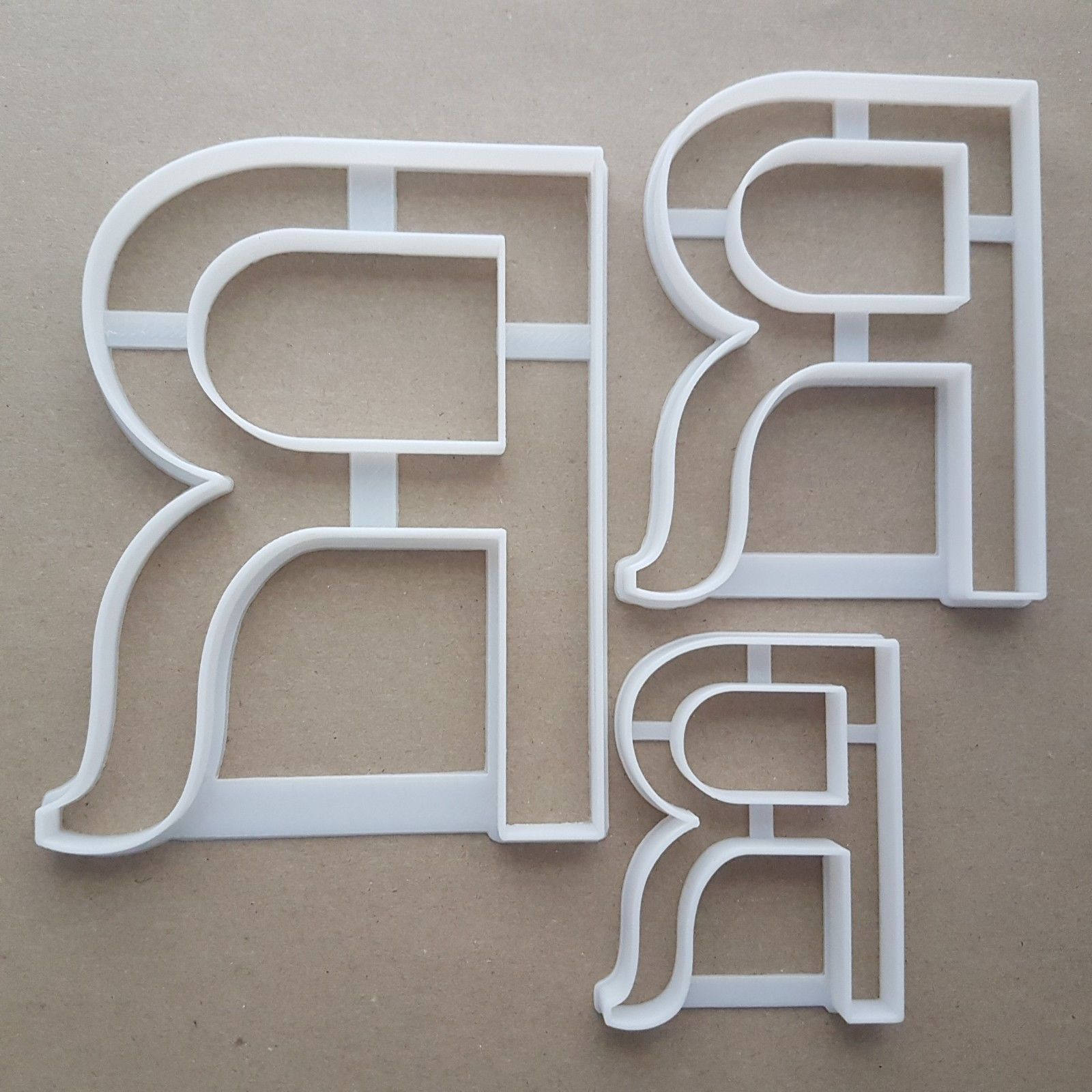 Alphabet Letter R Upper Shape Cookie Cutter Dough Biscuit Pastry Fondant Sharp