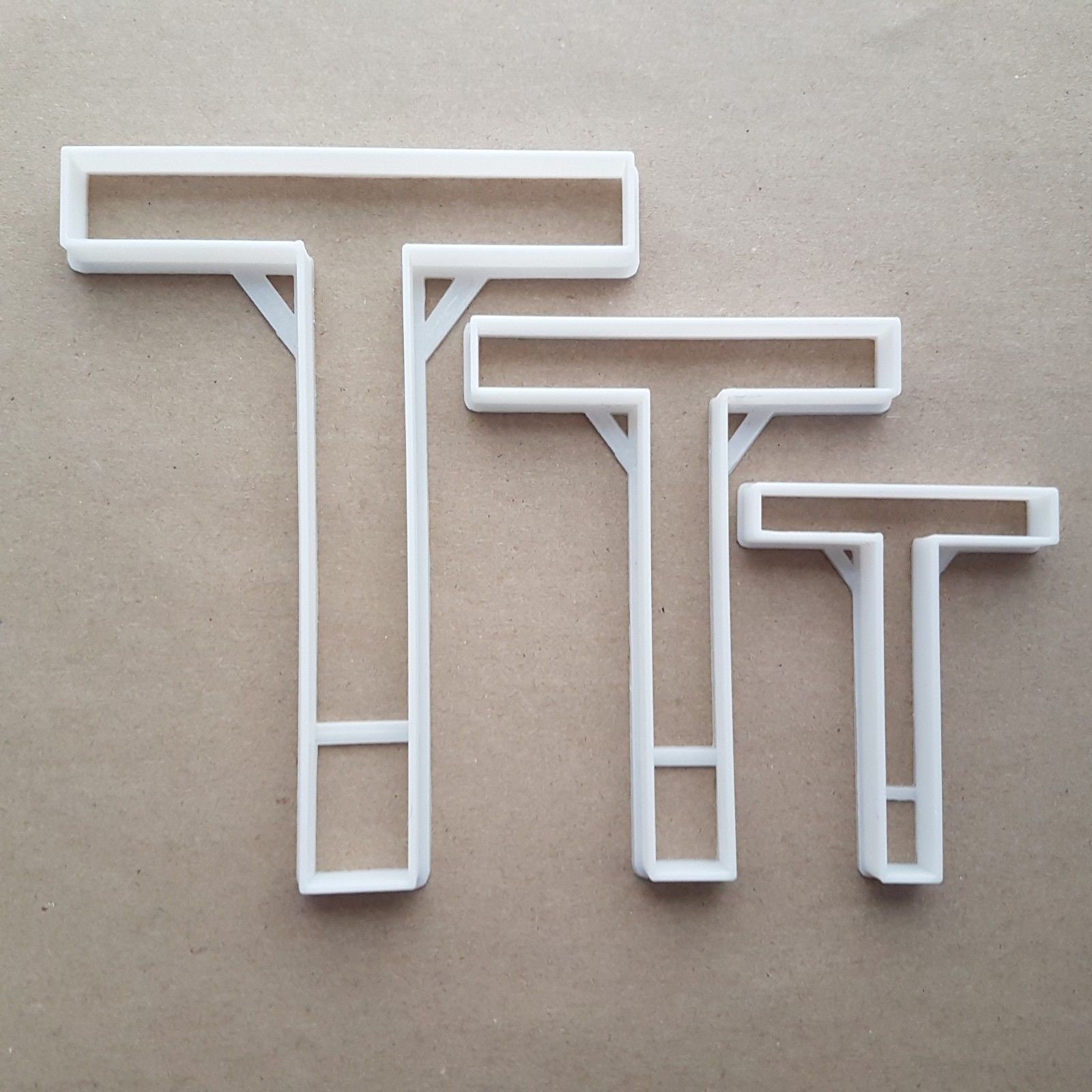 Alphabet Letter T Upper Shape Cookie Cutter Dough Biscuit Pastry Fondant Sharp