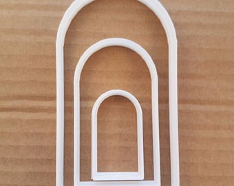 ウィンドウ アラバスター アーチ型 クッキーカッター 生地 ビスケット フォンダン シャープアーク カーブ ステンシル