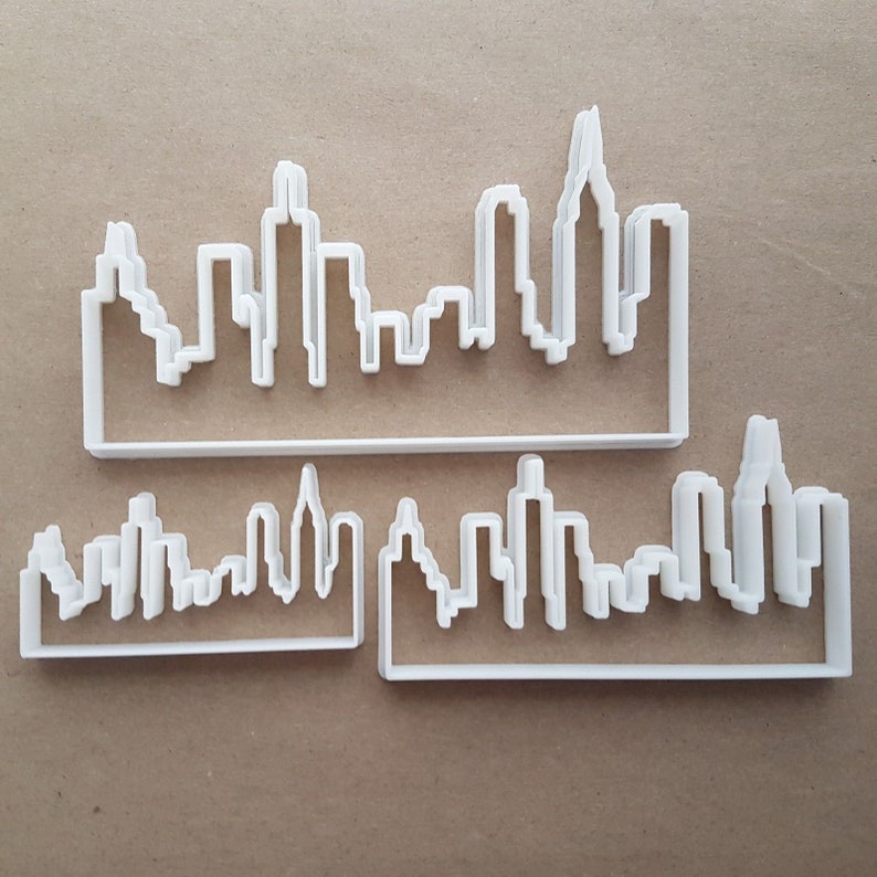 City Skyline Building Forme Cookie Cutter Pâte Biscuit Pâtisserie Fondant Sharp