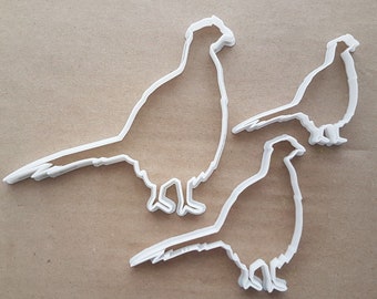 Pheasant Bird Gold Silver Shape Cookie Cutter Dough Biscuit Pastry Fondant Sharp Stencil Animal Poultry Wild