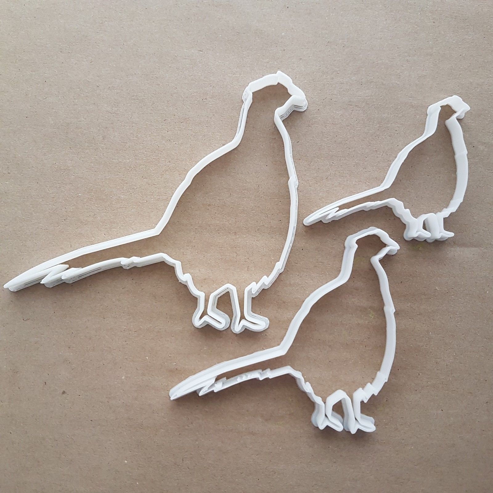 Pheasant Bird Gold Silver Shape Cookie Cutter Dough Biscuit Pastry Fondant Sharp