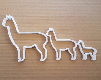 Cortador de biscoitos de alpaca afiado para massa de biscoito, estêncil em formato de lhama animal, suri tibetano
