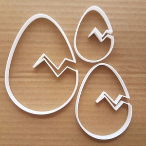 Easter Egg Cracked Shape Cookie Cutter Chocolate Biscuit Pastry Fondant Sharp Stencil Dough Food