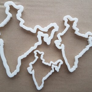 Índia Mapa País Indiano Forma Cortador de Biscoitos Massa Biscoito Massa Fondant Sharp Atlas Estêncil Contorno