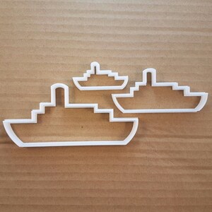 Boat Ship Carrier Steam Shape Cookie Cutter Dough Biscuit Pastry Fondant Sharp Stencil Vehicle Beach