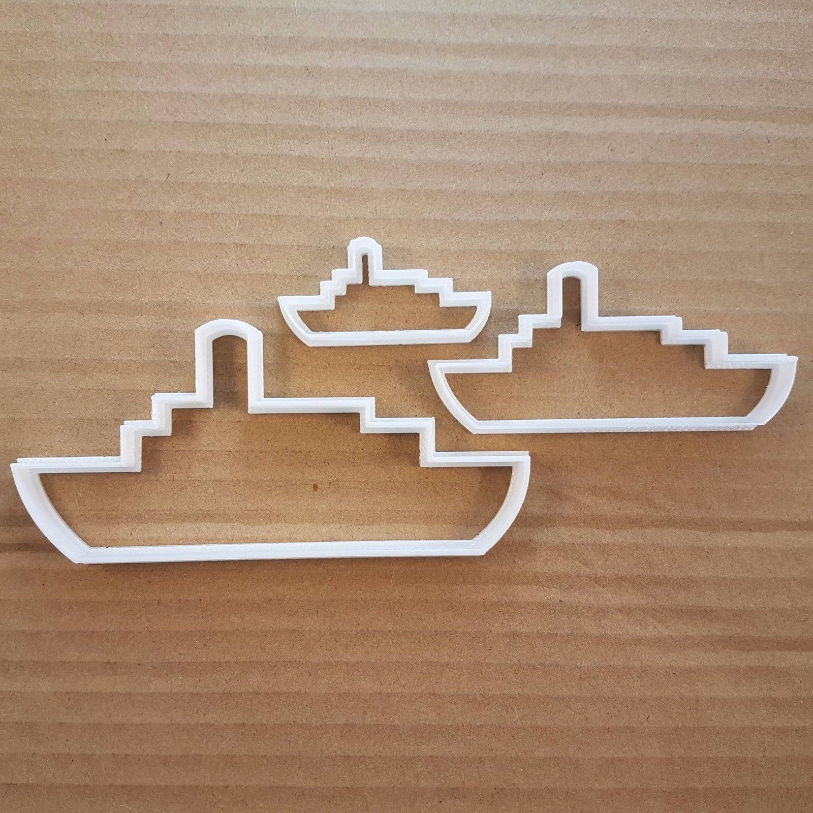 Boat Ship Carrier Steam Shape Cookie Cutter Dough Biscuit Pastry Fondant Sharp