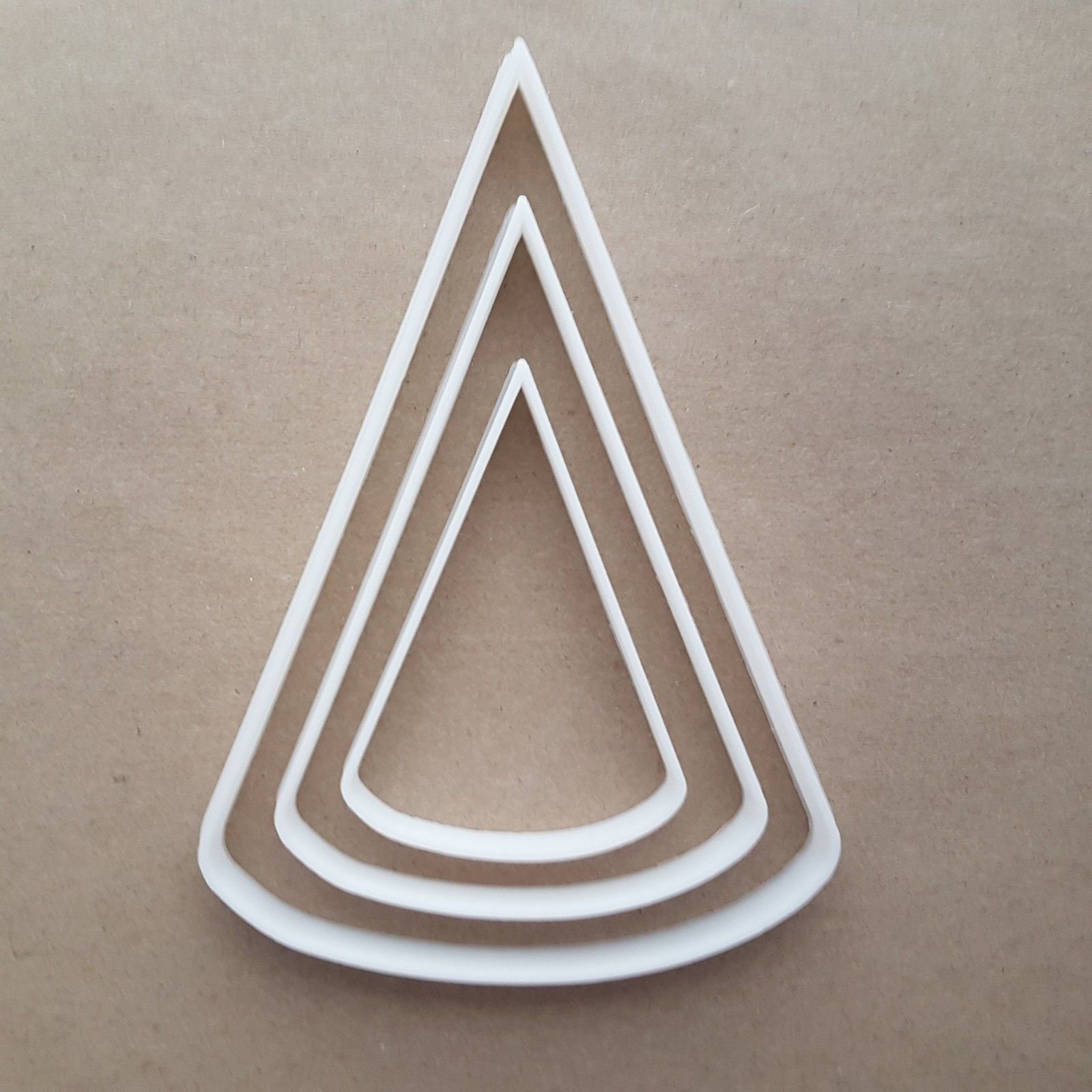 Cone Apex Pyramid Shape Cookie Cutter Dough Biscuit Pastry Fondant Sharp Stencil