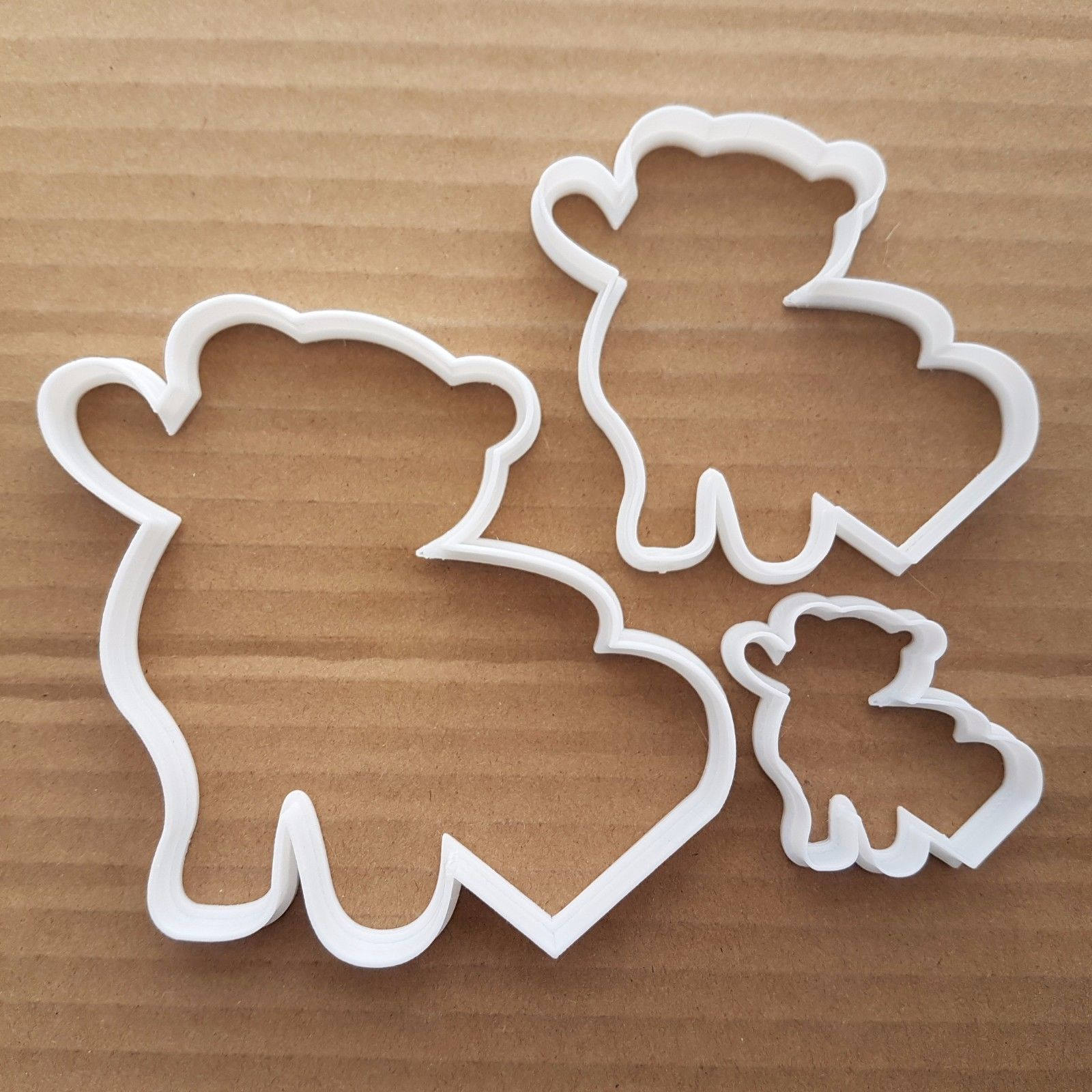 Heart Bear Teddy Love Toy Shape Cookie Cutter Dough Biscuit Pastry Fondant Sharp
