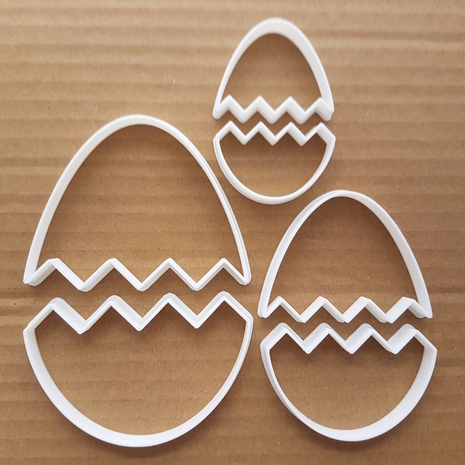Easter Egg Decoration Cracked Shape Cookie Cutter Dough Chocolate Fondant Sharp
