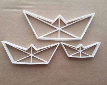 Origami Boat Ship Paper Folding Shape Cookie Cutter Dough Biscuit Fondant Sharp Stencil Yacht Japanese Japan
