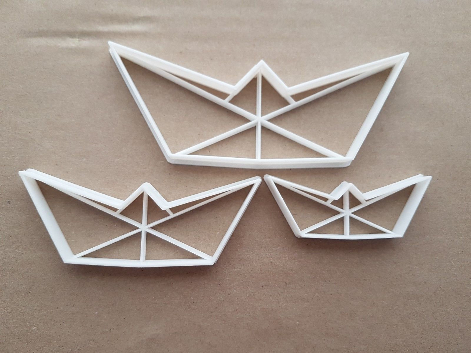 Origami Boat Ship Paper Folding Shape Cookie Cutter Dough Biscuit Fondant Sharp