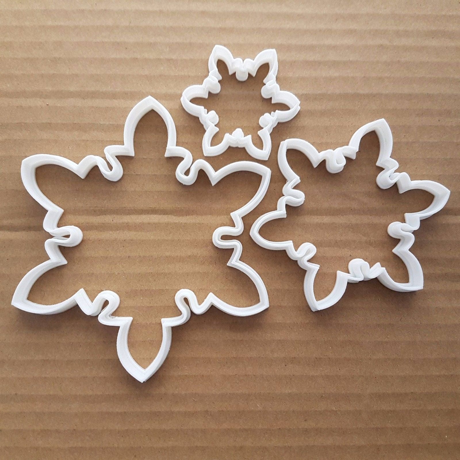 Snowflake Christmas Glaçon Xmas Shape Cookie Cutter Dough Biscuit Pastry Fondant