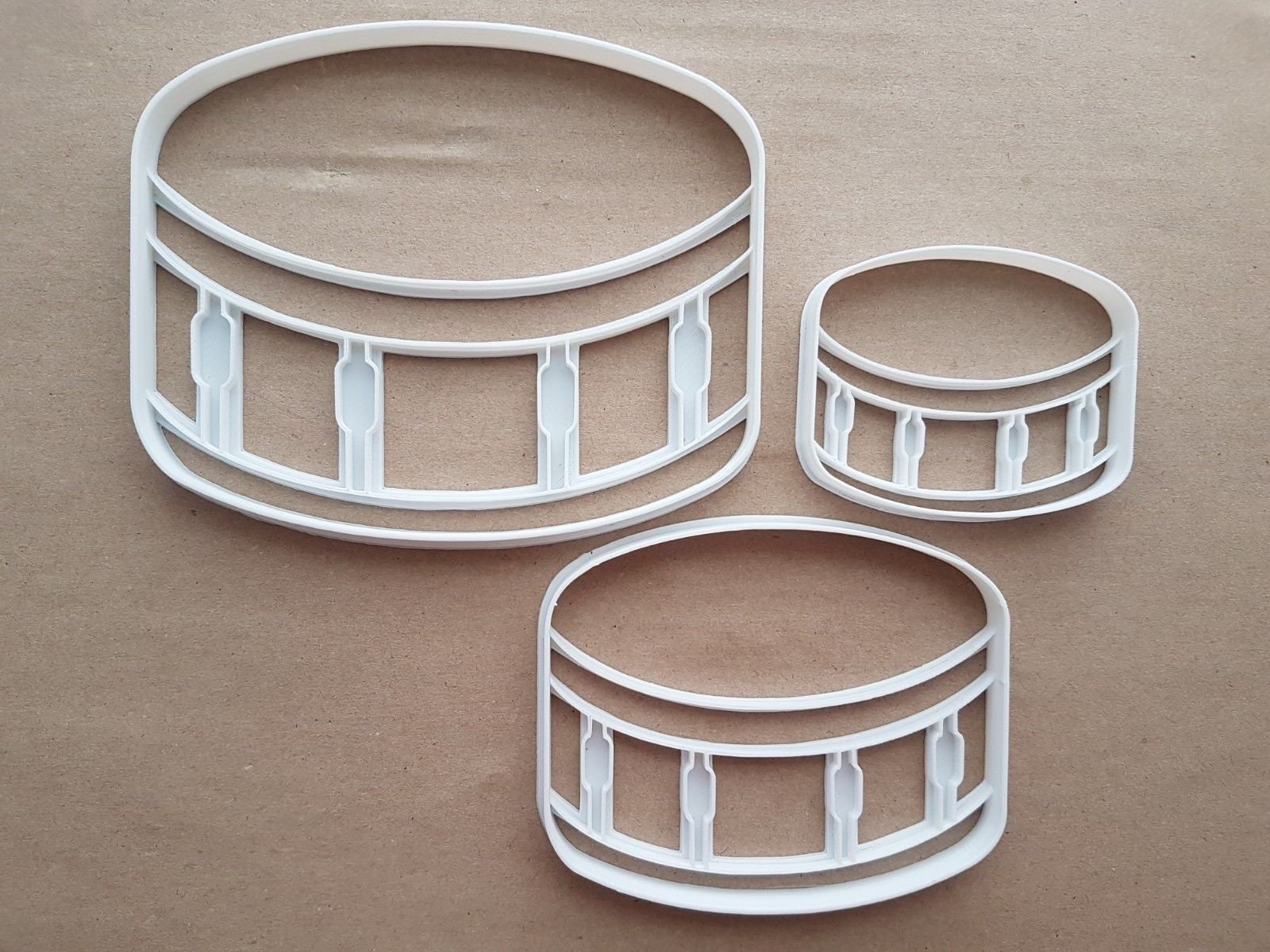 Snare Drum Ribbon Music Shape Cookie Cutter Dough Biscuit Pastry Fondant Sharp