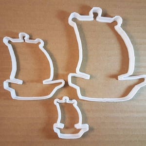 Boat Ship Pirate Sail Shape Cookie Cutter Dough Biscuit Pastry Fondant Sharp Stencil Yacht Beach Seaside Ocean Sea Side Marine