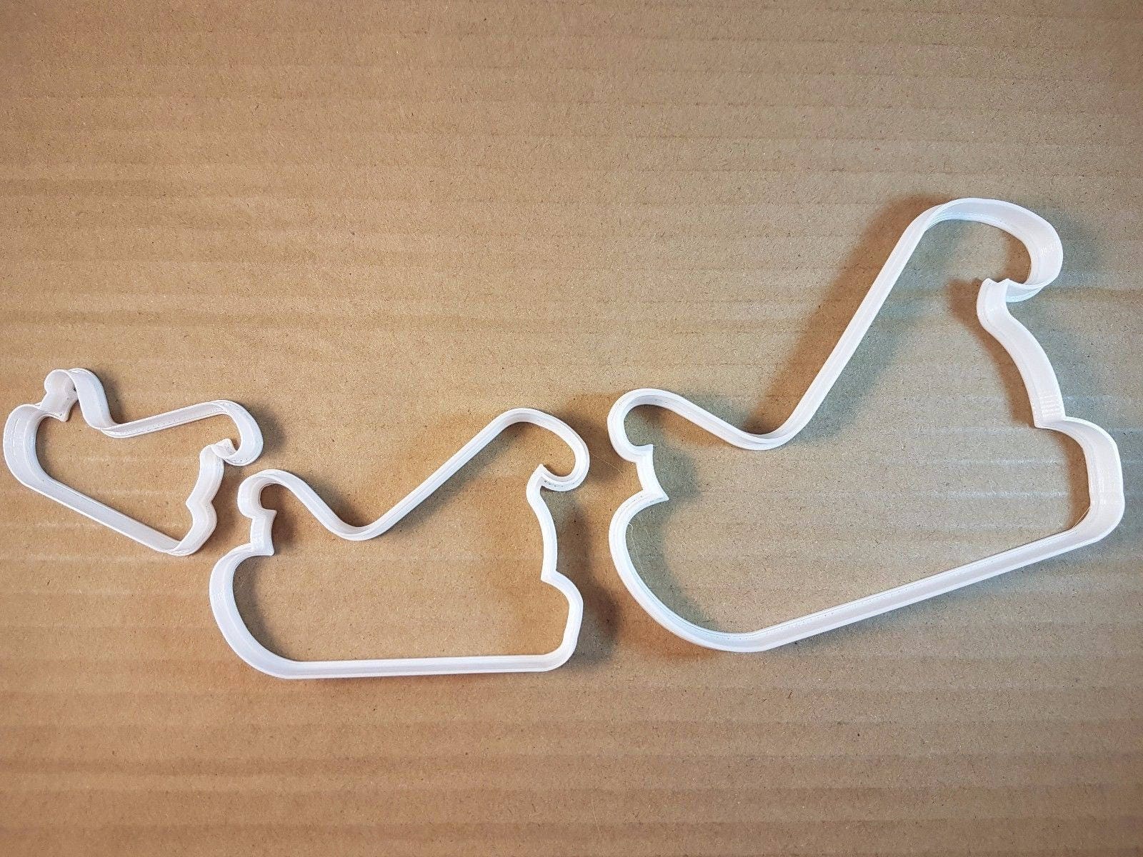 Santa Sleigh Christmas Shape Cookie Cutter Xmas Biscuit Pastry Fondant Sharp