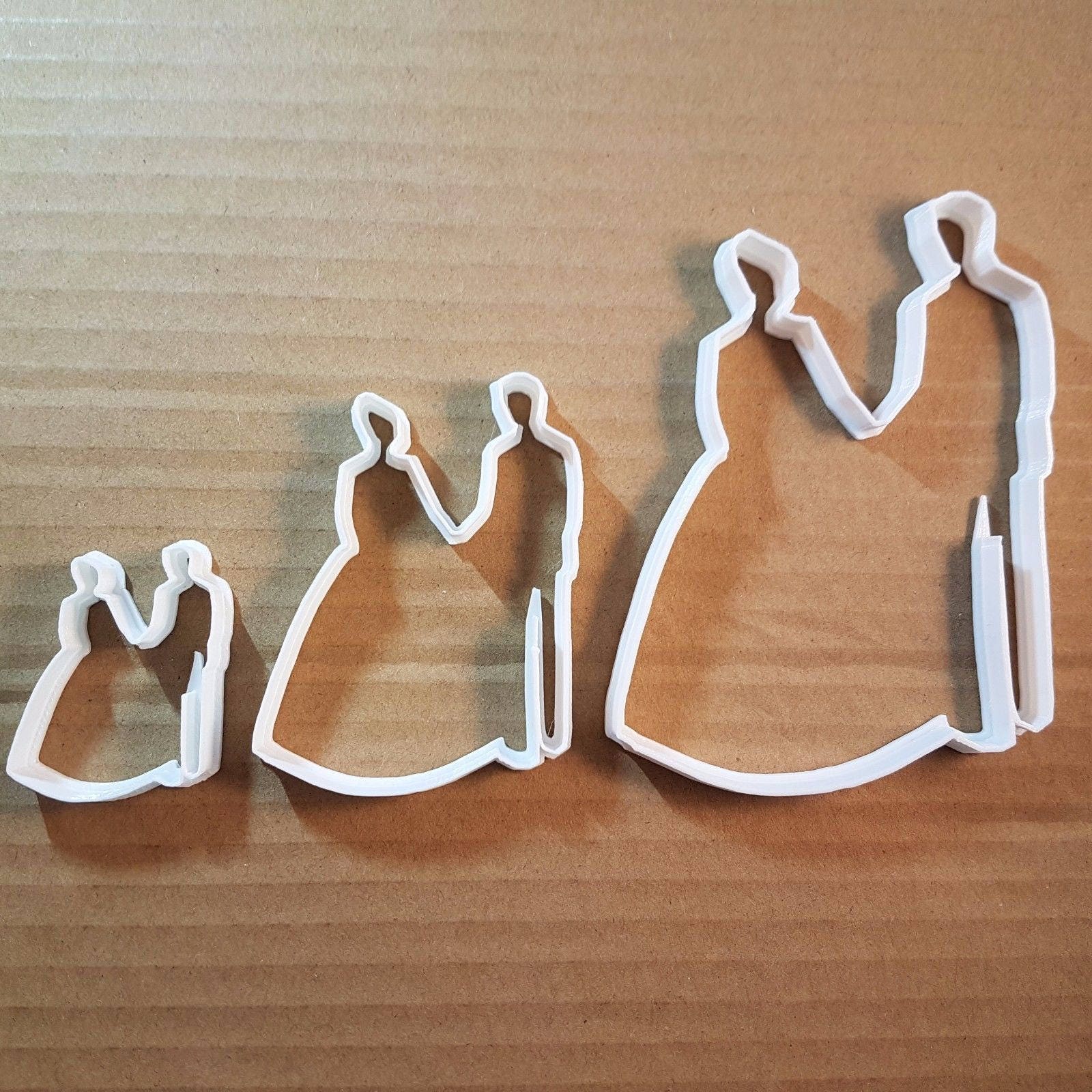 Bride Groom Wedding Dress Shape Cookie Cutter Dough Biscuit Pastry Stencil