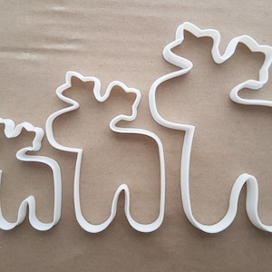 Rentier Karibu Hirsch Xmas Form Cookie Cutter Teig Keks Fondant scharfe Schablone Tier Säugetier Weihnachten Elch