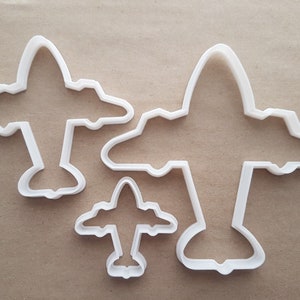 Plane Bomber Jet Fighter Shape Cookie Cutter Dough Biscuit Pastry Fondant Sharp Stencil Airplane Aeroplane Vehicle