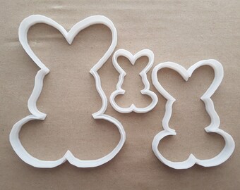 Rabbit Bunny Cute Hare Shape Cookie Cutter Dough Biscuit Pastry Fondant Sharp Stencil Animal Mammal