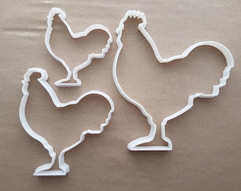 Poulet coq coq forme Cookie Cutter pâte Biscuit pâtisserie Fondant forte pochoir poule animaux oiseau ferme
